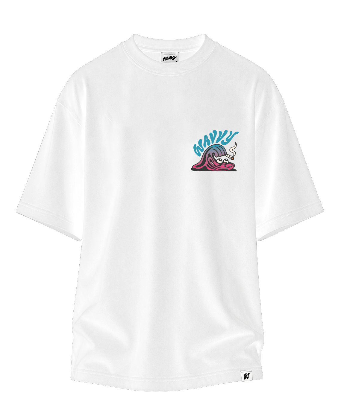 Wavvy Classic Tee - White - Gelato print